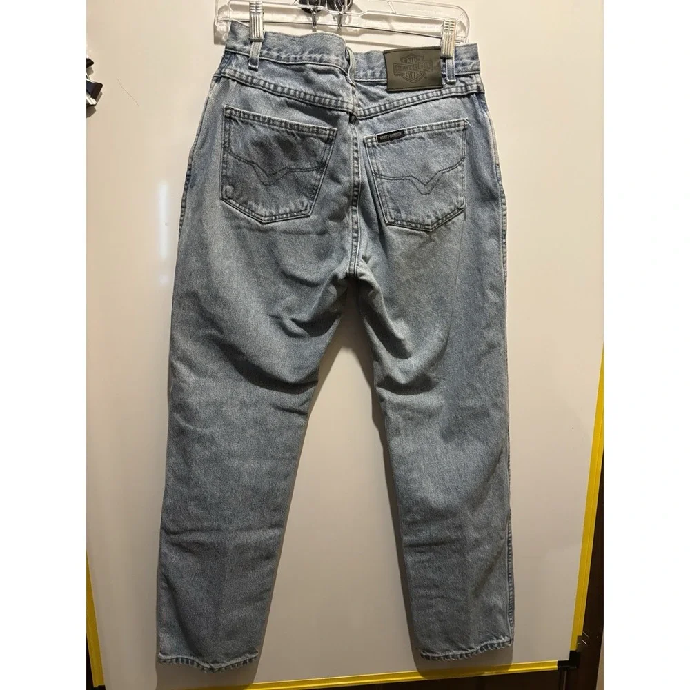 Vintage Harley Davidson Brand Jeans Ladies‎ Size 8R Wide Leg Y2K